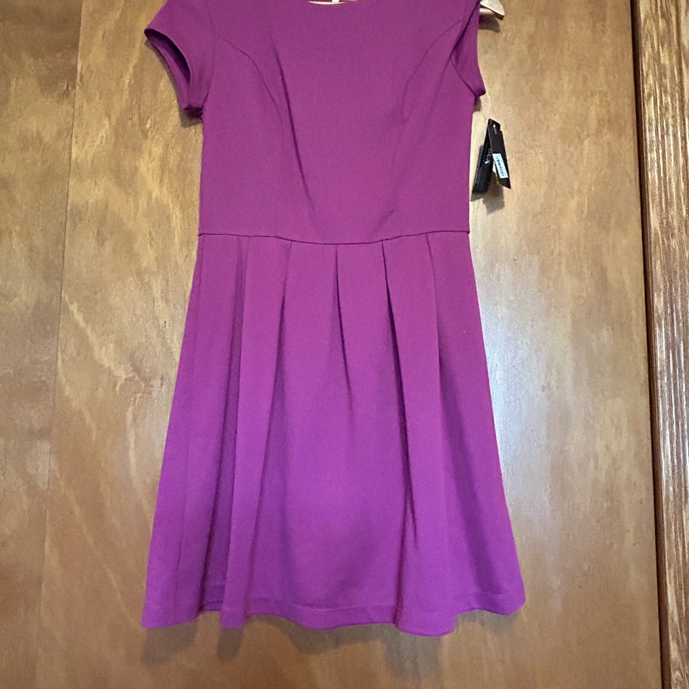 BCX Juniors Short-Sleeve Raspberry Fit & Flare Dress Size 5
